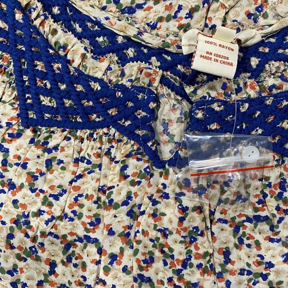 SUNDANCE: Embroidered Neckline Floral Blouse - Picture 7 of 7